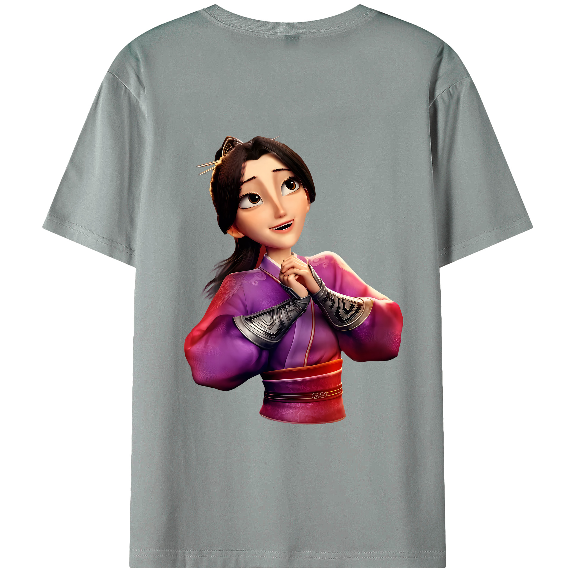 （画像用） Ne Zha 2 ナタ 魔童の大暴れ 綿100％ メンズ半袖Tシャツ（バックプリント） 通気性